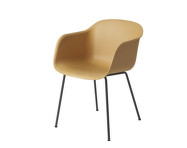 Stolička Fiber Arm Chair, tube base, ochre/black