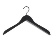 Ramienka Soft Coat Hanger Slim Black, set 4ks