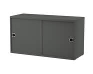 Komoda String Cabinet With Sliding Doors 78 x 30, dark grey