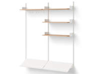 Policová zostava Wardrobe Shelf 3, oak/white