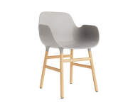 Stolička Form s podrúčkami, warm grey/oak