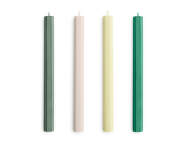 Sviečky Hexagon Candle set 4ks, greens and whites