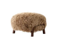 Pouf Wulff ATD3, walnut/sheepskin Honey