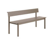 Lavica Linear Steel Bench s opierkou 170 cm, taupe