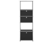 Policová zostava USM Haller M52, graphite black