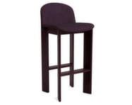 Barová stolička Chisel 35 H75, dark bordeaux lacquered beech / Turf burgundy