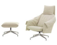 Kreslo Bascule Highback s otomanom, Iroko 2 / cream