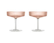 Poháre Ripple Champagne Saucer set 2ks, blush