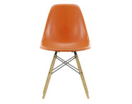 Stolička Eames Fiberglass DSW, red orange/ash