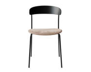 Čalúnená stolička Missing Chair, black lacquered ash/Nubuck 30256