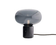 Stolná lampa Karl-Johan Table Lamp, Black Marquina w. Smoked Glass