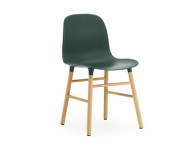 Stolička Form, green/oak