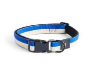 Obojok pre psa Dogs Collar Flat M/L, off-white/blue