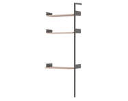 Policová zostava Rombe IF5 s pracovnou doskou, anthracite/lacquered walnut