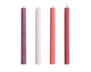 Sviečky Hexagon Candle set 4ks, reds and bordeaux