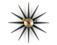 Hodiny Sunburst Clock, black/brass