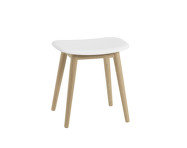 Ex-display stolička Fiber Stool, wood base, natural white/oak