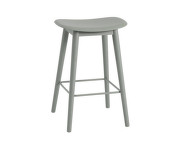 Barová stolička Fiber Stool 65cm, wood base, dusty green
