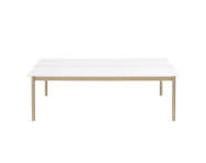 Stôl Linear System Table, White Laminate/White ABS/Oak