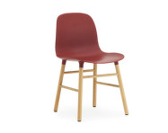 Stolička Form, red/oak
