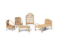 Nábytok pre bábiky Rattan Dollhouse Furniture