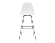 Barová stolička Eames Plastic High, white/chrome