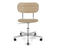 Kancelárska stolička Co Task Chair, polished aluminium/natural oak