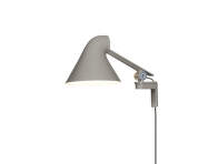 Nástenná lampa NJP Short, light aluminium grey