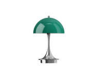 Prenosná lampa Panthella 160 V3, chrome original opal green
