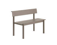 Lavica Linear Steel Bench s opierkou 110 cm, taupe