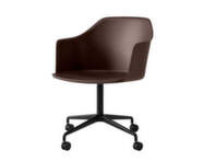 Kancelárska stolička Rely HW48 s podrúčkami, black / burnt umber