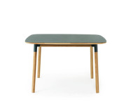 Stôl Form 120x120 cm, zelená/dub