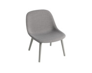 Kreslo Fiber Lounge Chair, wood base, grey