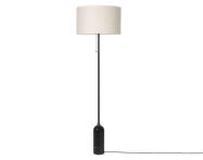 Stojacia lampa Gravity, black marble/canvas shade