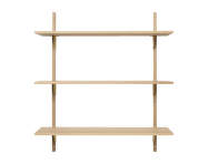 Polica Sector Shelf L/L, natural oak/brass