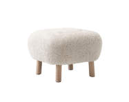 Pouf Little Petra ATD1, oak / Sheepskin Moonlight