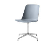 Kancelárska stolička Rely HW11, polished aluminium/light blue