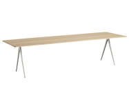 Jedálenský stôl Pyramid Table 02, 300 x 85 x 74 cm, beige powder coated steel / matt lacquered solid oak