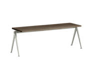 Lavica Pyramid Bench 11 140 cm, beige powder coated steel / smoked solid oak