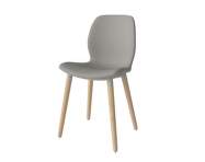 Jedálenská stolička Seed Wood Upholstered, white pigmented oak / Revi light grey
