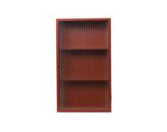 Skrinka Haze Reeded Glass, oxide red