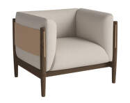 Kreslo Dive Dark Oak, Revi ivory/nature leather