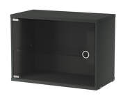 Skrinka Display Cabinet with Swing Glass Door, dark grey