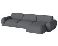 Rohová sedacia súprava Núvol pravá s leňoškou, dark grey