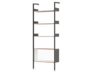 Policová zostava Rombe IF3 zo skrinkou, anthracite/lacquered walnut