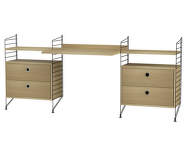 Policová zostava String Workspace C, oak/black