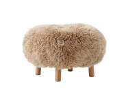 Pouf Little Petra ATD1, oak/sheepskin Honey