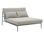 Lehátko Settle Lounge Bed bez podrúčiek, Ribbed Weave 2/dark green