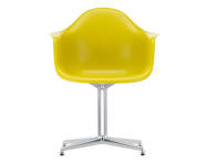 Stolička Eames DAL, mustard / polished aluminum