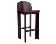 Barová stolička Chisel 35 H75, dark bordeaux lacquered beech